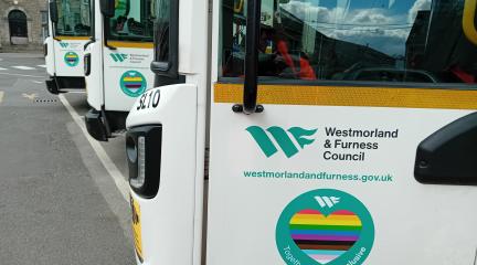 'Together we are inclusive' badge on council vehicles