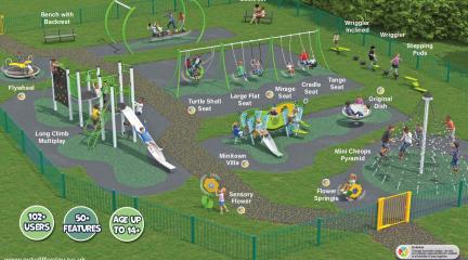 Proposed design for new playground in Kirkby Stephen.