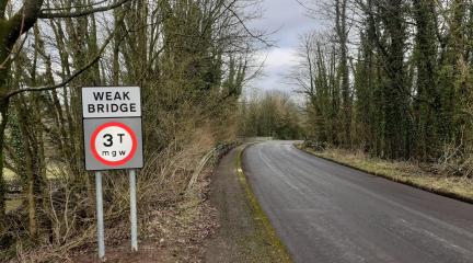 Brigsteer bridge opened under a signed 3 tonne weak structure weight limit