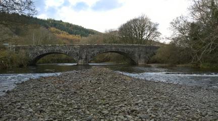 Duddon bridge viewed from the river.