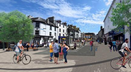 An artist's impression of how Market Place could look.