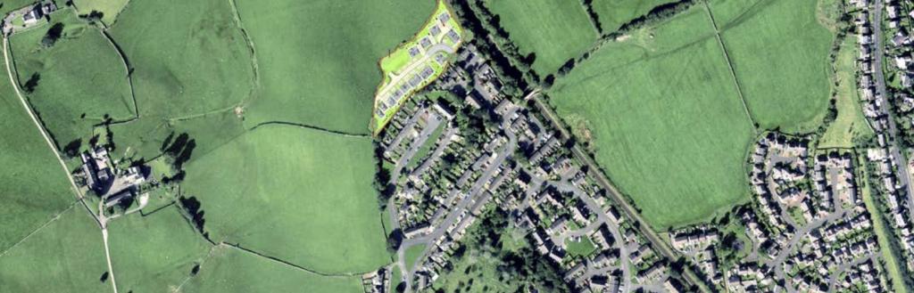 A map showing the site next to the Hallgarth estate.