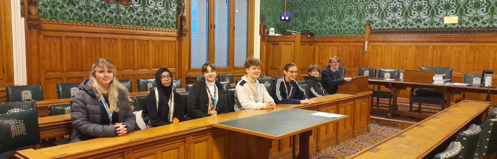 W&F youth parliament sat in Houses of Parliament